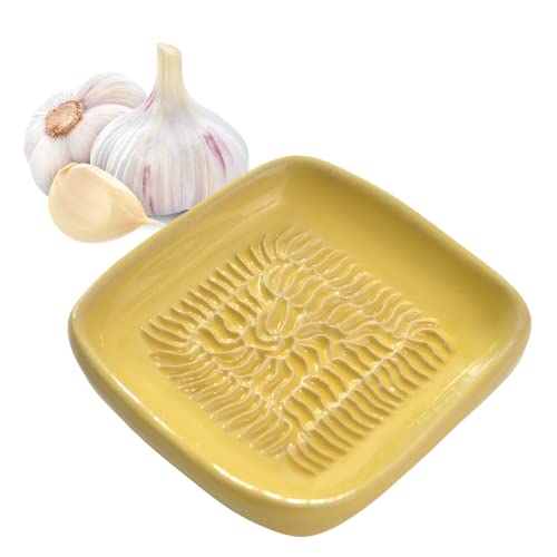 ANCKERAMIC® ORIGINAL Knoblauch Ingwer Muskat Keramikreibe aus FINNLAND-Wüstegelb von ANCKERAMIC