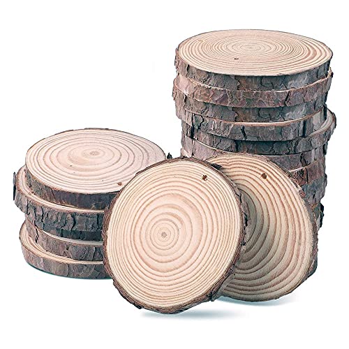 ANCLLO 10 Stück unlackierte Naturholzscheiben Bastelholz Kit Kreise Basteln Weihnachten Ornamente DIY Handwerk mit Rinde für Handwerk rustikale Hochzeitsdekoration, Weihnachten, DIY-Projekte ANCLLO 10 Stück unlackierte Naturholzscheiben Bastelholz Kit Kreise Basteln Weihnachten Ornamente DIY Handwerk mit Rinde für Handwerk rustikale Hochzeitsdekoration, Weihnachten, DIY-Projekte von ANCLLO