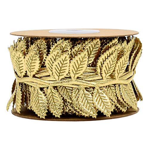 ANCLLO 10 m langes goldfarbenes Blattband für Girlanden DIY Handwerk und Party, Hochzeit, Heimdekorationen von ANCLLO