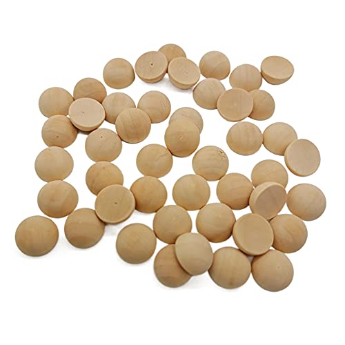 ANCLLO 100 Stück halbe Bastelkugeln, natürliche halbe Holzkugeln, unlackiert, geteilte Holzperlen für DIY-Projekte, Kunst- und Bastelbedarf, 20 mm ANCLLO 100 Stück halbe Bastelkugeln, natürliche halbe Holzkugeln, unlackiert, geteilte Holzperlen für DIY-Projekte, Kunst- und Bastelbedarf, 20 mm von ANCLLO