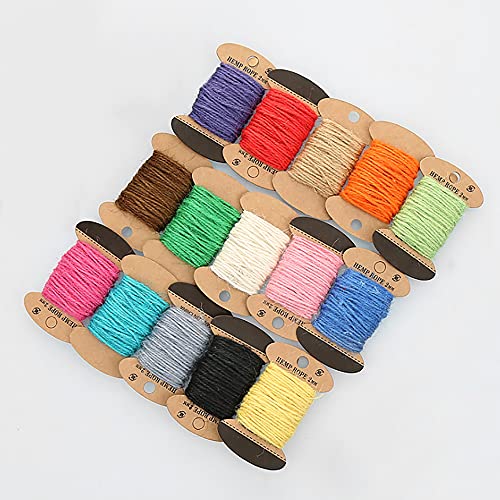 ANCLLO 15 Farben Fadenschnur, mehrfarbige Flachsschnur, natürliche Bindfäden, Seil für Handarbeit. ANCLLO 15 Farben Fadenschnur, mehrfarbige Flachsschnur, natürliche Bindfäden, Seil für Handarbeit. von ANCLLO
