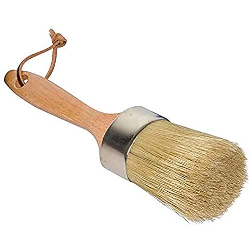 ANCLLO 2-in-1 runder Kreide- und Wachs-Pinsel, zum Malen oder Wachsen von Möbeln, handgefertigt mit allen Naturborsten und ergonomischem Griff, dunkles oder klares Wachs, DIY, Heimdekoration, Holz ANCLLO 2-in-1 runder Kreide- und Wachs-Pinsel, zum Malen oder Wachsen von Möbeln, handgefertigt mit allen Naturborsten und ergonomischem Griff, dunkles oder klares Wachs, DIY, Heimdekoration, Holz von ANCLLO