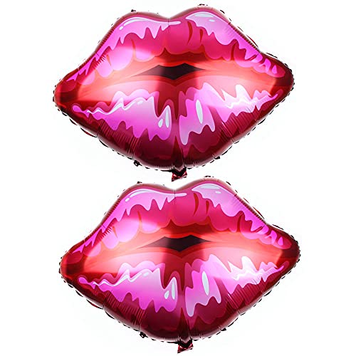 ANCLLO 2 x Luftballons mit Kusslippen, große rote Lippen, romantische Party-Luftballons für Valentinstag, Hochzeit, Heiratsantrag, Verlobung, Dekoration ANCLLO 2 x Luftballons mit Kusslippen, große rote Lippen, romantische Party-Luftballons für Valentinstag, Hochzeit, Heiratsantrag, Verlobung, Dekoration von ANCLLO