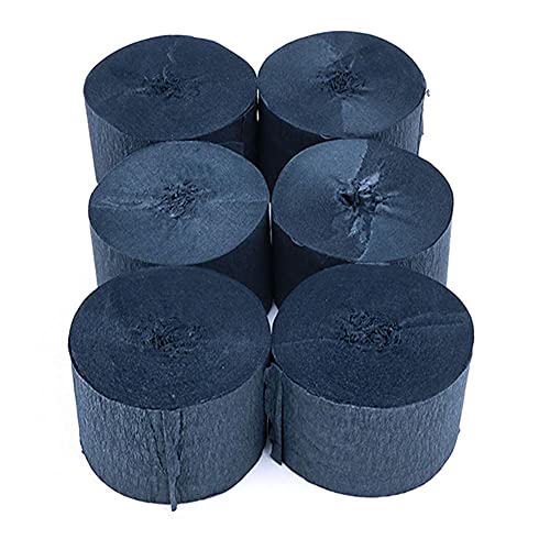 ANCLLO 20 Rollen 3,5 cm x 10 m Krepppapier-Party-Luftschlangen, Luftschlangen, hängende Dekorationen für Geburtstagsparty, Hochzeit und Festival, Schwarz ANCLLO 20 Rollen 3,5 cm x 10 m Krepppapier-Party-Luftschlangen, Luftschlangen, hängende Dekorationen für Geburtstagsparty, Hochzeit und Festival, Schwarz von ANCLLO