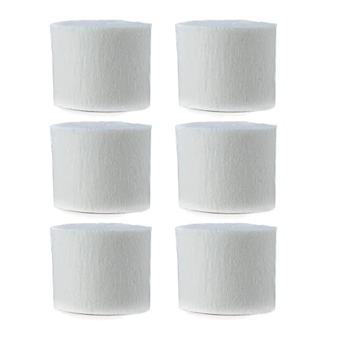 ANCLLO 6 Rollen 4,5 cm x 25 m Krepppapier Party Luftschlangen Hintergrund hängende Dekorationen für Geburtstagsparty, Hochzeit und Festival-Dekorationen (Weiß) von ANCLLO