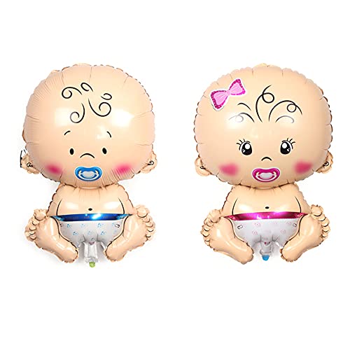 ANCLLO Jumbo-Folienballon für Jungen und Mädchen, ideal für Dusche, Hochzeit, Geburtstag, Party, Dekoration, 2 Stück ANCLLO Jumbo-Folienballon für Jungen und Mädchen, ideal für Dusche, Hochzeit, Geburtstag, Party, Dekoration, 2 Stück von ANCLLO