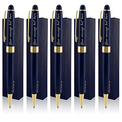 ANCOLOFIS Personalisierte Kugelschreiber – Executive Writing Pen mit 10 schwarzen Nachfüllminen, graviert mit Ihrem Namen auf dem Stift, Geschenk für Mann/Frau/Schriftsteller/Sammlung von ANCOLOFIS
