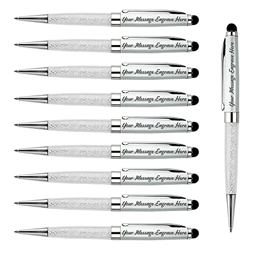 ANCOLOFIS Personalisierte Kugelschreiber mit Stylus-Spitze für Touchscreen-Telefone, Büro-Schreibset, graviert mit Ihrem Nachricht, Name, Firmen-Teamname, Telefonnummer ANCOLOFIS Personalisierte Kugelschreiber mit Stylus-Spitze für Touchscreen-Telefone, Büro-Schreibset, graviert mit Ihrem Nachricht, Name, Firmen-Teamname, Telefonnummer von ANCOLOFIS