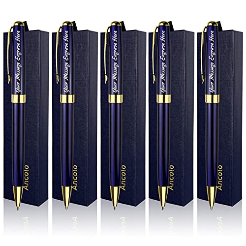 ANCOLOFIS Personalisiertes Luxus-Kugelschreiber-Set in Geschenkbox, elegantes, ausgefallenes Geschenkstift-Set für Unterschrift, Geschäftsbüro, personalisierbar mit Ihrem Namen oder Nachricht ANCOLOFIS Personalisiertes Luxus-Kugelschreiber-Set in Geschenkbox, elegantes, ausgefallenes Geschenkstift-Set für Unterschrift, Geschäftsbüro, personalisierbar mit Ihrem Namen oder Nachricht von ANCOLOFIS
