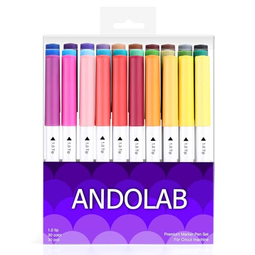 ANDOLAB Stifte mit 1,0 Spitze, feine Spitze, Set mit Zubehör-Werkzeugen Marker Stifte für Cricut Maker 3 Explore Air 2,Schreibzeichenstift Kompatibel mit Cricut Maschine ANDOLAB Stifte mit 1,0 Spitze, feine Spitze, Set mit Zubehör-Werkzeugen Marker Stifte für Cricut Maker 3 Explore Air 2,Schreibzeichenstift Kompatibel mit Cricut Maschine von ANDOLAB