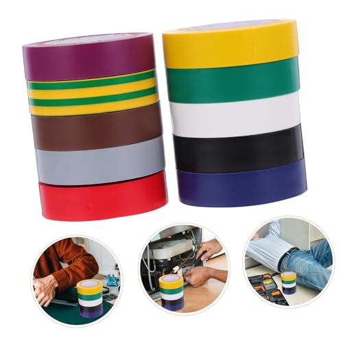 ANDRESLAD 10 Rollen Isolierband Elektriker Klebeband Elektrische Isolierung Starke Klebkraft Vielseitig für Elektro Auto Kabelorganisation Professionelles Wickelband ANDRESLAD 10 Rollen Isolierband Elektriker Klebeband Elektrische Isolierung Starke Klebkraft Vielseitig für Elektro Auto Kabelorganisation Professionelles Wickelband von ANDRESLAD