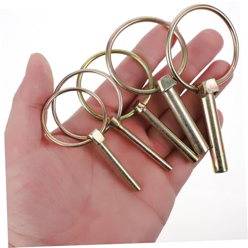 ANDRESLAD 10 Stück Teiliges Lynch Pin Sortiment aus Verzinktem Karbonstahl Rost Korrosionsbeständig Sicherer Sicherungsstift für Anhänger Traktor Lkw Rasenmäher Universeller Metallsplint von ANDRESLAD