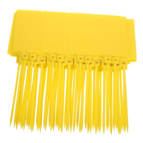 ANDRESLAD 100 Stück Versandetiketten Kunststoff Anhänger Gelb Beschriftbare Kabel und Logistiktags für Lager Versand Warenmanagement mit Stabilem Material und Einfacher Befestigung ANDRESLAD 100 Stück Versandetiketten Kunststoff Anhänger Gelb Beschriftbare Kabel und Logistiktags für Lager Versand Warenmanagement mit Stabilem Material und Einfacher Befestigung von ANDRESLAD