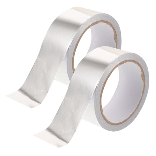 ANDRESLAD 2 Rollen Aluminium Klebeband Hitzebeständig Selbstklebend Isolierend Aluminiumfolienband für Reparatur und Dämmung Bodenleisten Dichtungsband von ANDRESLAD