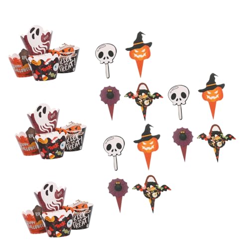 ANDRESLAD 2 Sätze Halloween Cupcake Dekorationen Spooky Cake Toppers Gespenstisch Bats Kürbis Party Deko Für Shower Und Geburtstag ANDRESLAD 2 Sätze Halloween Cupcake Dekorationen Spooky Cake Toppers Gespenstisch Bats Kürbis Party Deko Für Shower Und Geburtstag von ANDRESLAD