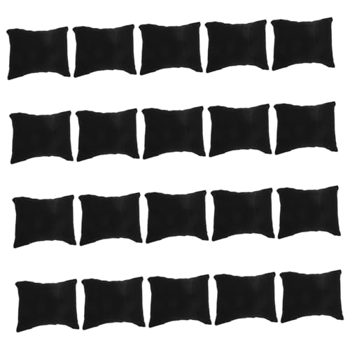 ANDRESLAD 20 Stück Schwarze Schmuck Kissen Weiches Uhren Armband Display Kissen Kleine für Armbandhalter Schmuckpräsentation und Aufbewahrung ANDRESLAD 20 Stück Schwarze Schmuck Kissen Weiches Uhren Armband Display Kissen Kleine für Armbandhalter Schmuckpräsentation und Aufbewahrung von ANDRESLAD