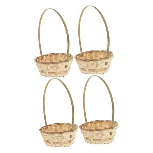 ANDRESLAD 4 Stück 4 teiliges handgewebtes Korb Set mit Henkel Vielseitiger geflochtener Korb für Hochzeit Obst Blumen Dekoration Tragbar Robust und Natürlich gestaltet ANDRESLAD 4 Stück 4 teiliges handgewebtes Korb Set mit Henkel Vielseitiger geflochtener Korb für Hochzeit Obst Blumen Dekoration Tragbar Robust und Natürlich gestaltet von ANDRESLAD