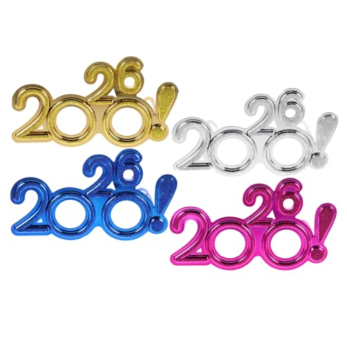 ANDRESLAD 4 Stück Teiliges Partybrillen aus Robustem Kunststoff Bunte Neujahrs Dekoration Leichte und Bequeme Zahlengläser für Silvesterfeiern Familienfeste und Spaß ANDRESLAD 4 Stück Teiliges Partybrillen aus Robustem Kunststoff Bunte Neujahrs Dekoration Leichte und Bequeme Zahlengläser für Silvesterfeiern Familienfeste und Spaß von ANDRESLAD
