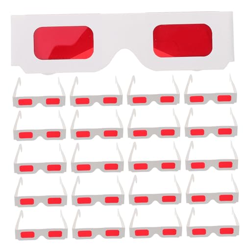 ANDRESLAD 50 Stück Brillen Movie Brillen Rote Papierbrillen Valentinstag Party Accessoires Leicht und Langlebig für Heimkino und Festliche Anlässe von ANDRESLAD