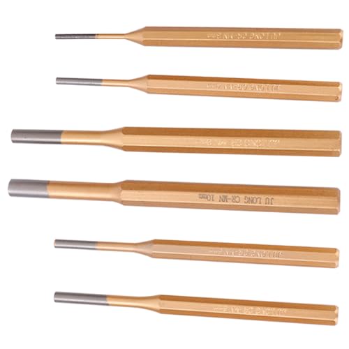 ANDRESLAD 6 Stück Teiliges Rollstift Durchschlag Set aus Hochkohlenstoffhaltigem Stahl Präzise Schlagkraftverteilung Verschleißfest Vielseitig für Professionelle Reparaturen und DIY von ANDRESLAD