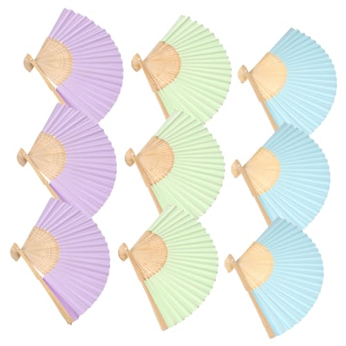 ANDRESLAD 9 Stück Teiliges Faltbare Papierfächer DIY Malfans für Leichte Handliche Klappfächer in Pastellfarben für und Wohnkultur ANDRESLAD 9 Stück Teiliges Faltbare Papierfächer DIY Malfans für Leichte Handliche Klappfächer in Pastellfarben für und Wohnkultur von ANDRESLAD