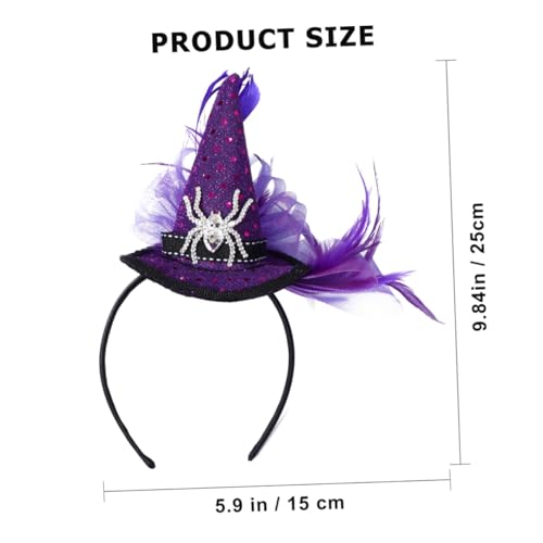 ANDRESLAD Halloween Haarreif mit Violett Spinnen Hexenhut Verstellbar und Flexibel Langlebiges Material Kreatives Design für Party Festival und Kostüm Wiederverwendbares Halloween Accessoire ANDRESLAD Halloween Haarreif mit Violett Spinnen Hexenhut Verstellbar und Flexibel Langlebiges Material Kreatives Design für Party Festival und Kostüm Wiederverwendbares Halloween Accessoire von ANDRESLAD