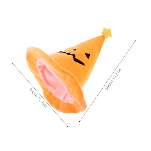 ANDRESLAD Halloween Hexenhut Damen Leichter Tragbarer Kürbis Zauberer Cosplay Hut Bequemes Party-accessoire für Halloween Karneval Maskerade und Thematische Feiern von ANDRESLAD