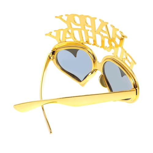 ANDRESLAD Herzförmige Geburtstagsbrille aus Leichtem Pc-material Kreative Partybrillen für Foto Requisiten und Geschenk Goldfarbene Happy Birthday Eyewear für Geburtstagspartys und ANDRESLAD Herzförmige Geburtstagsbrille aus Leichtem Pc-material Kreative Partybrillen für Foto Requisiten und Geschenk Goldfarbene Happy Birthday Eyewear für Geburtstagspartys und von ANDRESLAD