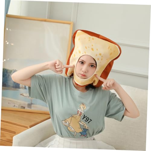 ANDRESLAD Kreative Toastbrot partyhaube aus Dickem Plüsch Weiches Warmes Kostümzubehör für Mädchen Lustige Kopfbedeckung für Karneval Halloween und Geburtstagsfeiern ANDRESLAD Kreative Toastbrot partyhaube aus Dickem Plüsch Weiches Warmes Kostümzubehör für Mädchen Lustige Kopfbedeckung für Karneval Halloween und Geburtstagsfeiern von ANDRESLAD