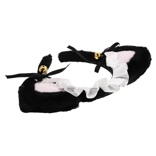 ANDRESLAD Maid Spitzen Haarreif mit Schleife Lifelike Katzenohren Kostüm Haarband für Lolita Cosplay Party Damen Modisches Haarschmuck Zubehör von ANDRESLAD