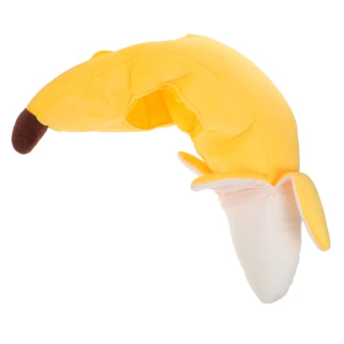 ANDRESLAD Plüsch Bananenhut Lustige Kostüm Kopfbedeckung Vielseitig für Party Cosplay Halloween Erwachsene Spaß Accessoire von ANDRESLAD