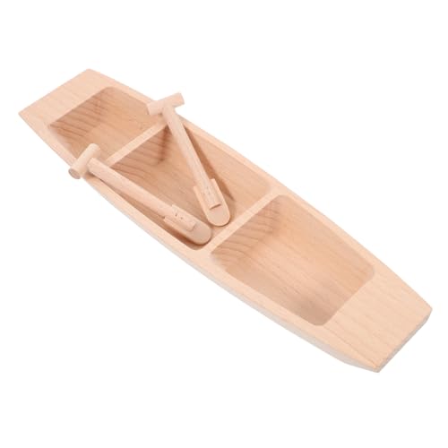 ANDRESLAD Unfertiges Holzboot Modellset DIY Miniatur Boot Dekoration Natürliche Holzfigur für Heimwerker Rustikales Desktop Ornament Geschenkidee für Bootsfahrer und Sammler von ANDRESLAD