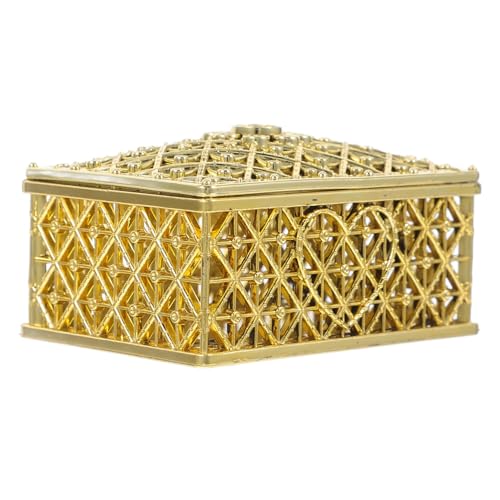 ANDRESLAD Vintage Goldene Schmuckschatulle Rechteckig Kleine Truhenform Europäisch Vergoldet Dekorative Aufbewahrung für Schmuck und Kleinode Edle Geschenkbox ANDRESLAD Vintage Goldene Schmuckschatulle Rechteckig Kleine Truhenform Europäisch Vergoldet Dekorative Aufbewahrung für Schmuck und Kleinode Edle Geschenkbox von ANDRESLAD