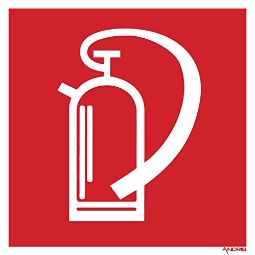 Feuerlöscher Symbolschild Brandschutzzeichen orig. ANDRIS® DIN BGV A8 Kunststoffplatte 150x150mm von ANDRIS