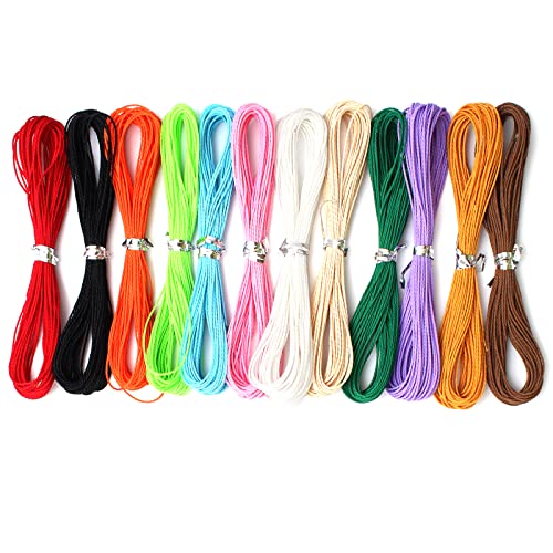 Gewachste Baumwollschnur 1mm,Baumwollgarn Gewachst 1mm,Knüpfbänder,Bastelband,Bastelgarn,Waxed Cotton Cord 12 Colours,Schmuckband,Nylonschnur für armbänder,Takelgarn,für Schmuckarmbänder,10m Bunt Gewachste Baumwollschnur 1mm,Baumwollgarn Gewachst 1mm,Knüpfbänder,Bastelband,Bastelgarn,Waxed Cotton Cord 12 Colours,Schmuckband,Nylonschnur für armbänder,Takelgarn,für Schmuckarmbänder,10m Bunt von ANDSHUAI