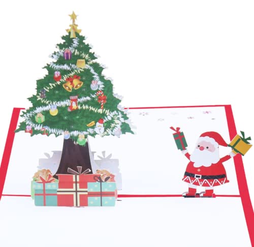 3D Grußkarte Pop Up Weihnachtskarte Geschenkkarte Weihnachtsbaum Dreidimensional Karten Weihnachten Grußkarte Klappkarten mit Umschlag C von ANEWISH