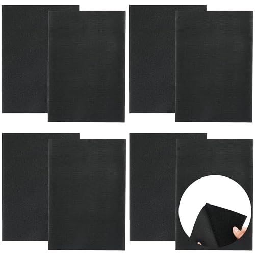 ANFUXT Klettband zum Nähen, 4er-Set Klettverschluss, Breit, Schwarz, Classic, Nylon, Polyester, 20x30cm, für Textilien, Teppich, Handgefertigt von ANFUXT