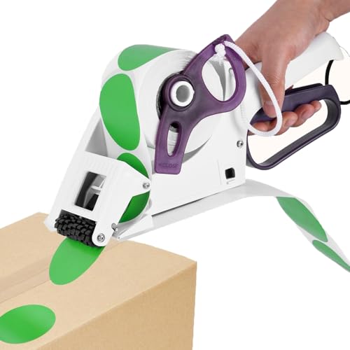 Handetikettenapplikator, tragbarer manueller Barcode-Applikator mit Etikettenrolle, Etikettiergerät für runde, quadratische und flache Flaschen, Aufkleberetikettierer(18-35mm) von ANGDI