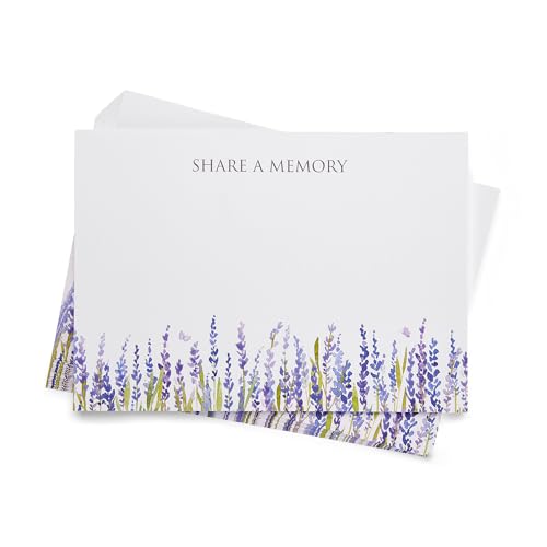 ANGEL & DOVE Gedenkkarten für Beerdigungen, 50 Stück, "Share a Memory" Lavendel-Design ANGEL & DOVE Gedenkkarten für Beerdigungen, 50 Stück, "Share a Memory" Lavendel-Design von ANGEL & DOVE
