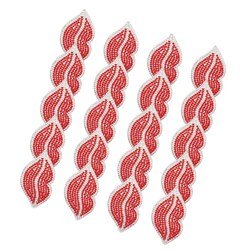 20 Pcs Rote Lippenharz -Strasssteine, 20pcs Kristall Heiße Schmelze Kleidungsdekoration DIY -Zubehör, Premium Material, Breite Anwendung, Multifunktionaler Gebrauch für das Handwerk mit Schnell von ANGGREK