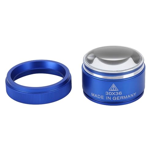30 -fache Vergrößerungsglas, Leichte Taschengröße Lupe mit Einem Diagramm von 36 Mm Objektiv, für Schmuck, Coins, Uhrmacherei, Tragbares und Durable, Ideal für eine Detaillierte Inspektion (Blue) 30 -fache Vergrößerungsglas, Leichte Taschengröße Lupe mit Einem Diagramm von 36 Mm Objektiv, für Schmuck, Coins, Uhrmacherei, Tragbares und Durable, Ideal für eine Detaillierte Inspektion (Blue) von ANGGREK