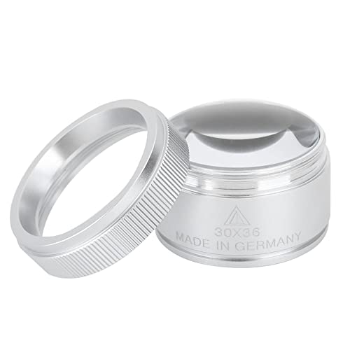 30 -fache Vergrößerungsglas, Leichte Taschengröße Lupe mit Einem Diagramm von 36 Mm Objektiv, für Schmuck, Coins, Uhrmacherei, Tragbares und Durable, Ideal für eine Detaillierte Inspektion (Silver) 30 -fache Vergrößerungsglas, Leichte Taschengröße Lupe mit Einem Diagramm von 36 Mm Objektiv, für Schmuck, Coins, Uhrmacherei, Tragbares und Durable, Ideal für eine Detaillierte Inspektion (Silver) von ANGGREK