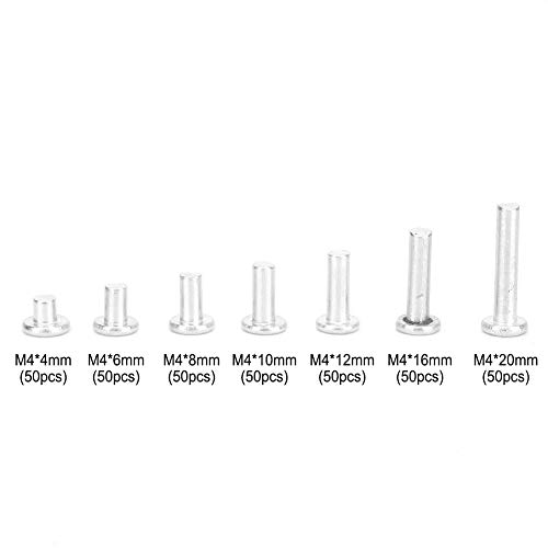 350pcs Feste Aluminiumnieten Sortiment Kit M4 Flat Head Niets mit Korrosionsbeständigkeit Zur Sicheren Fixierung in Kunststoffbox 350pcs Feste Aluminiumnieten Sortiment Kit M4 Flat Head Niets mit Korrosionsbeständigkeit Zur Sicheren Fixierung in Kunststoffbox von ANGGREK