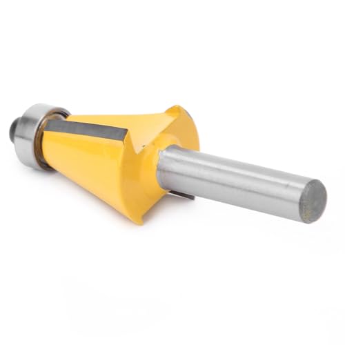 8mm Schaft -Kammer -Router Bit, Vielseitige Anwendungen mit Lagerholzmahlen Fräser Formungsset, 1/4 Zoll und Bit, Carbid Speced Shank, Guide Schneidwerkzeug für (15°) von ANGGREK