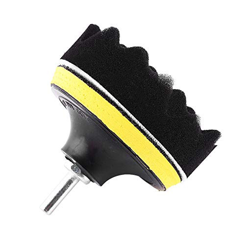ANGGREK Autopolierpolster Buffing Pads Waxing Pads Professionelles Schwamm und Wollkit mit Klebstoff -Hintergrundkissen und Gewindebohrer -Adapter für Autopolierpuffer (5 Zoll) von ANGGREK
