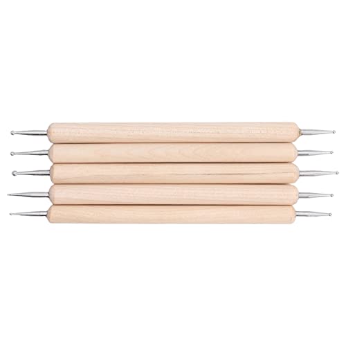 ANGGREK Doppelendige Nachzeichnungs-Punktierstift Rillen-Pen Prägestift 5 Stück 130mm mit Edelstahl-Kugelköpfen Φ1mm Φ1.5mm Φ2.0mm Φ2.5mm für Malen Gravieren Vergolden ANGGREK Doppelendige Nachzeichnungs-Punktierstift Rillen-Pen Prägestift 5 Stück 130mm mit Edelstahl-Kugelköpfen Φ1mm Φ1.5mm Φ2.0mm Φ2.5mm für Malen Gravieren Vergolden von ANGGREK