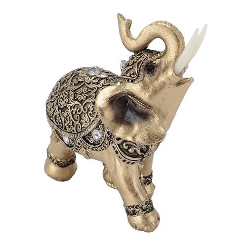ANGGREK Gold -Elefantenstatue, Glück und Wohlstand, die Dekorative Ornamente, Wohlstandsymbol, Kompliziertes Handwerk für Zuhause, Elefantenstatuette Dekorative Verbesserung Anziehen (210 ANGGREK Gold -Elefantenstatue, Glück und Wohlstand, die Dekorative Ornamente, Wohlstandsymbol, Kompliziertes Handwerk für Zuhause, Elefantenstatuette Dekorative Verbesserung Anziehen (210 von ANGGREK