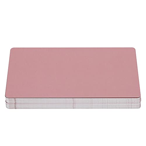 ANGGREK Visitenkarten für Aluminiumlegierung Nammkarten Besuchskarten Elegant Leichte Rostbeständige 50-teilige Grüne Roségold Rot Optional (Roségold) von ANGGREK