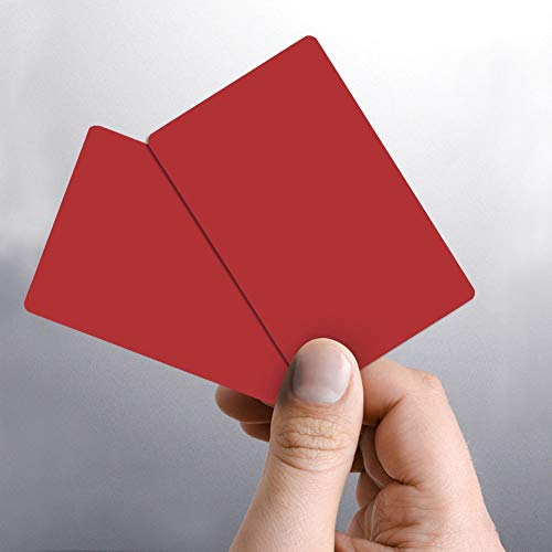 ANGGREK Visitenkarten für Aluminiumlegierung Nammkarten Besuchskarten Elegant Leichte Rostbeständige 50-teilige Grüne Roségold Rot Optional (Rot) von ANGGREK