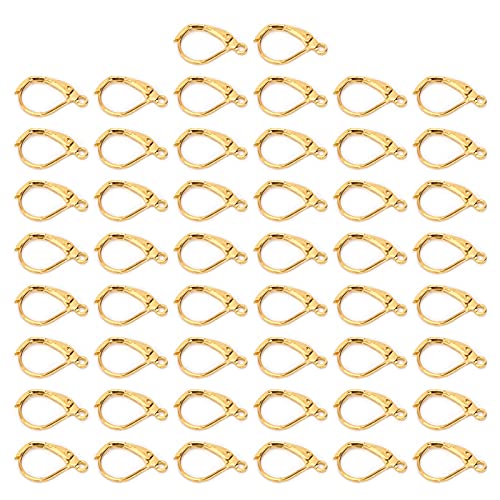 Brisur-Ohrhaken, Messing-Ohrhaken, Fischhaken, Elegantes Ohrring-Herstellungsset für die Schmuckherstellung von Ohrring-Designern (GOLD) von ANGGREK